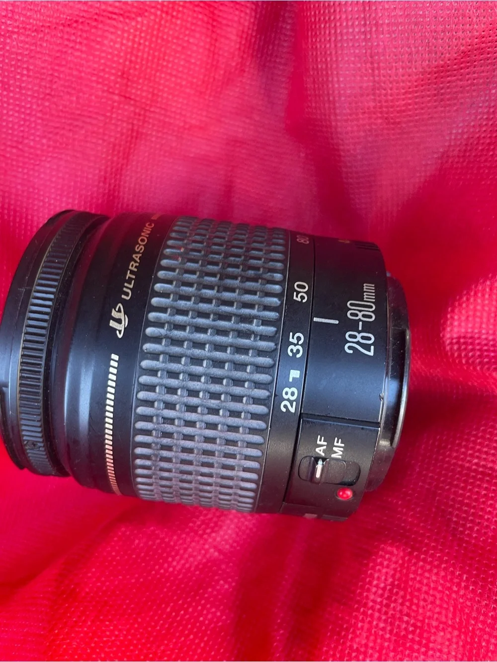 Canon EF 28-80mm Zoom Lens - Black on Pink Backdrop